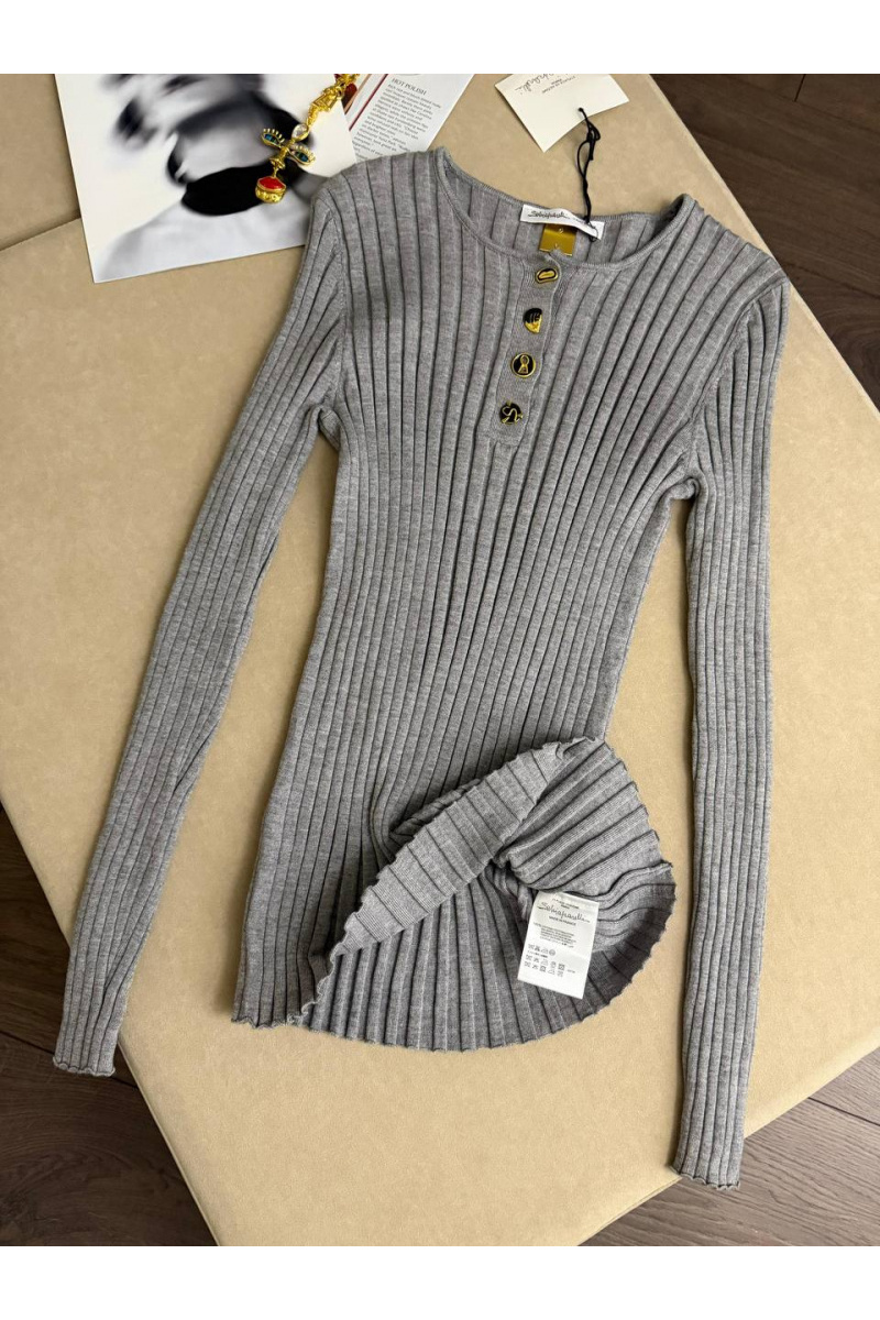 Schiaparelli Женский трикотажный лонгслив premium - Grey