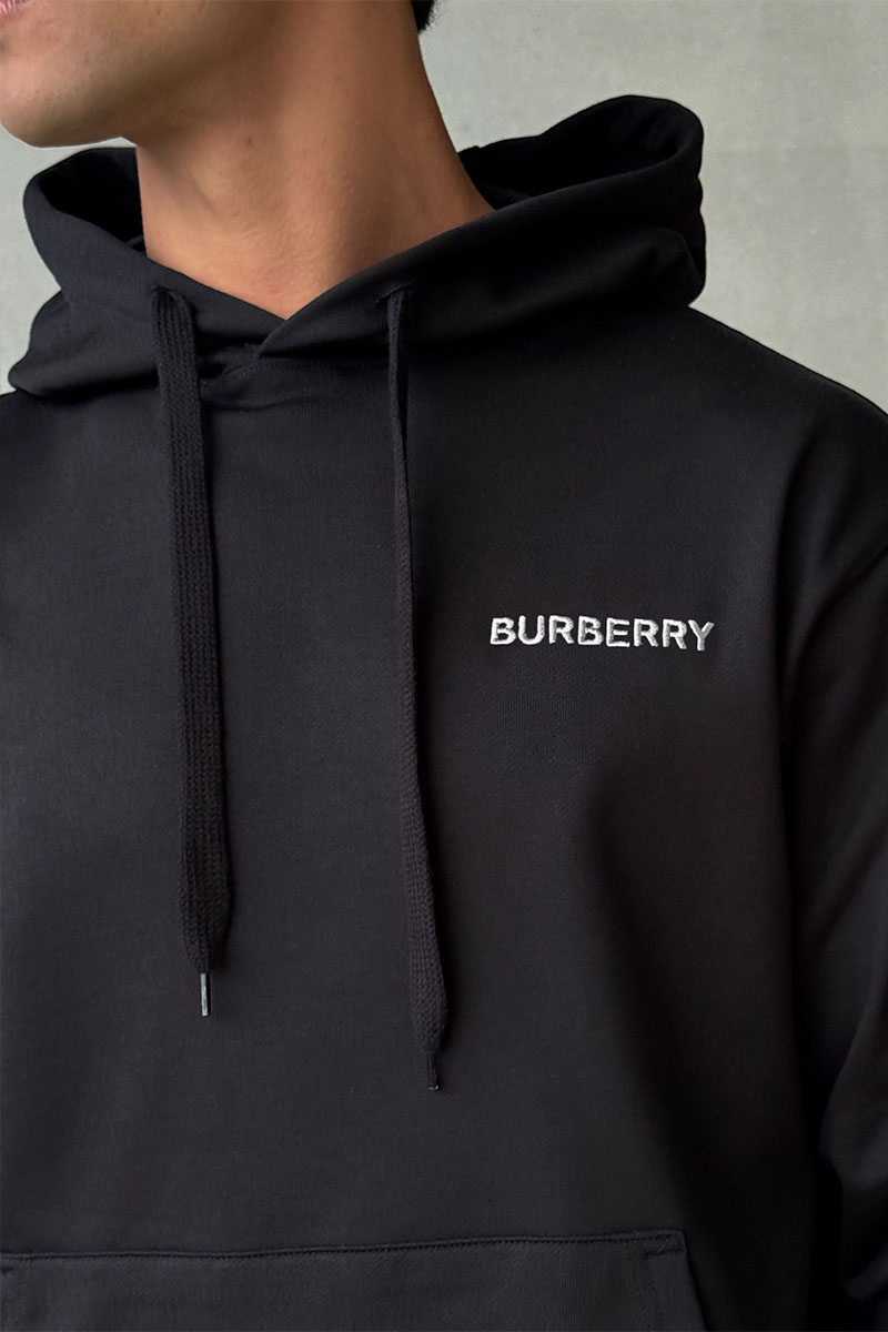 Burberry Мужское худи TB Monogram logo-embroidered - Black / White
