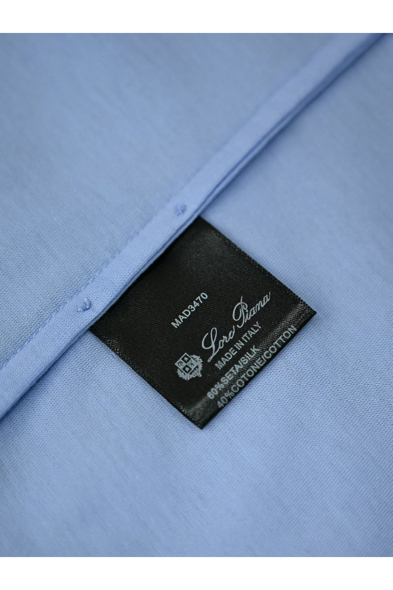 Loro Piana Мужская голубая футболка premium 