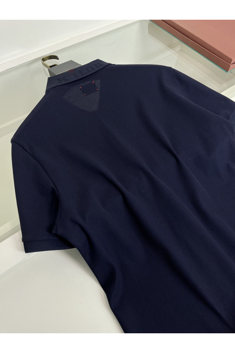 Kiton Мужское тёмно-синее поло premium 