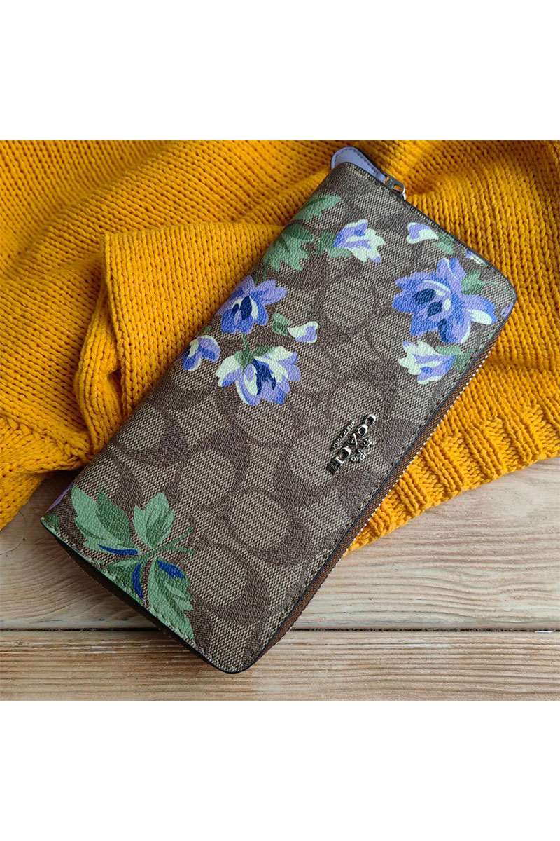 Coach Женский кожаный кошелёк Coach 20x10 см (3 расцветки)