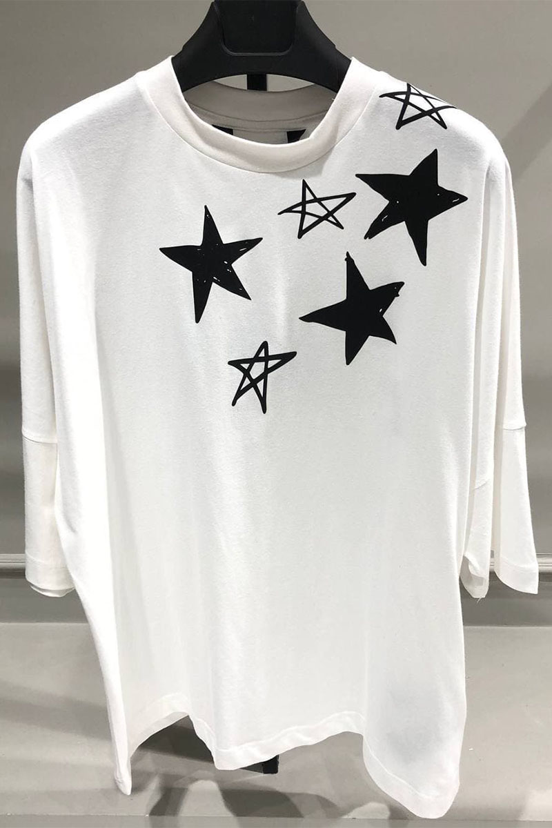 Palm Angels Мужская оверсайз футболка "Stars" - White