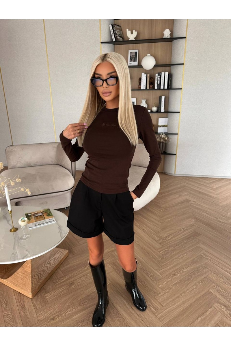 Loro Piana Женский базовый лонгслив Premium - Brown