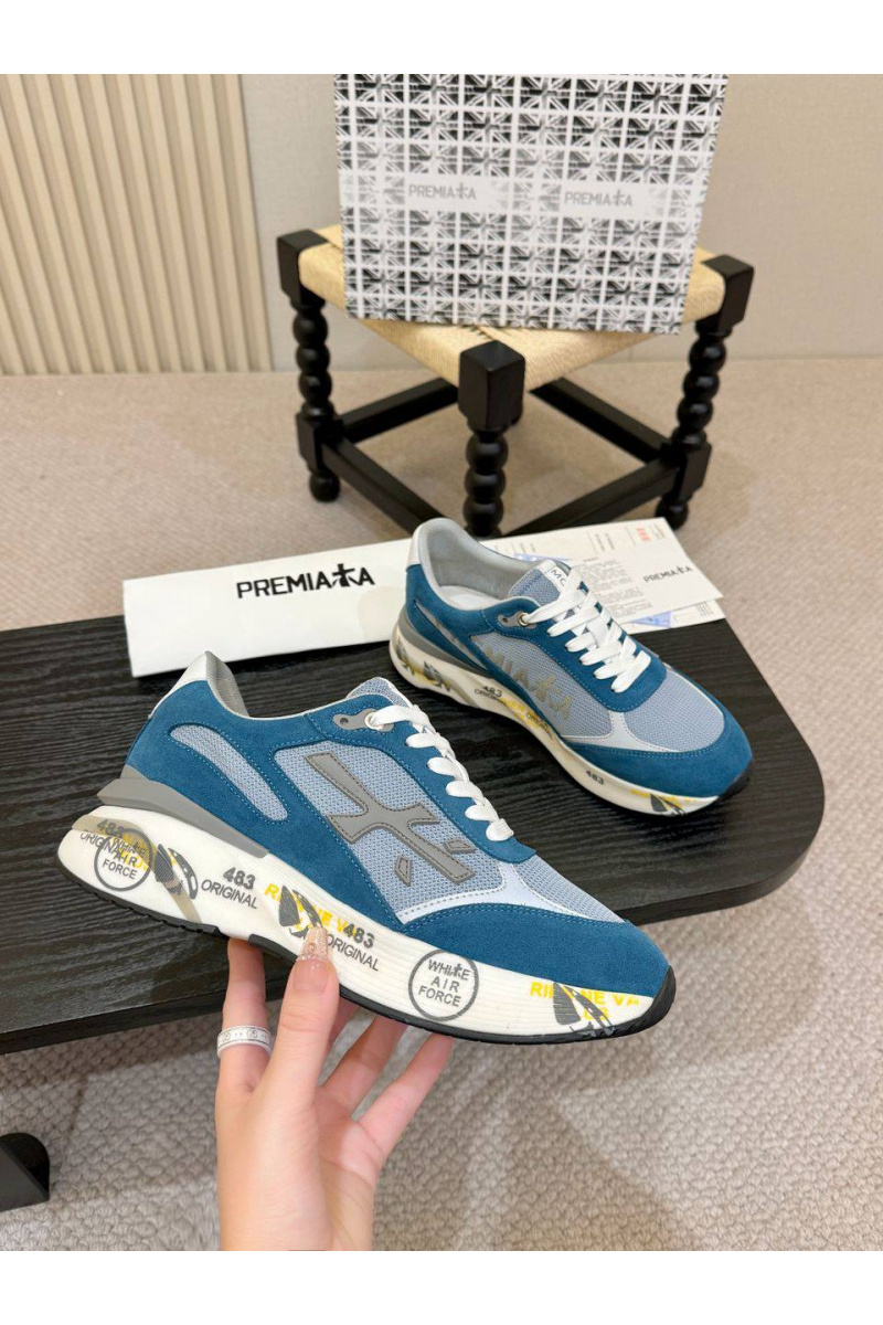 Premiata Мужские кроссовки Moe Run - Blue