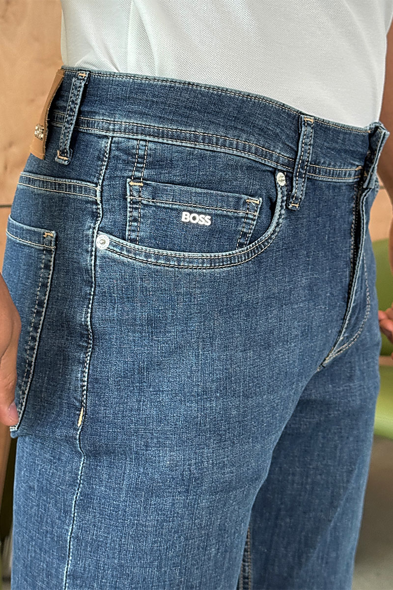 Hugо Воss Мужские синие джинсы relaxed fit