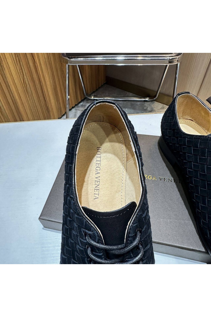 Bottega Veneta Мужские замшевые ботинки Intrecciato - Black