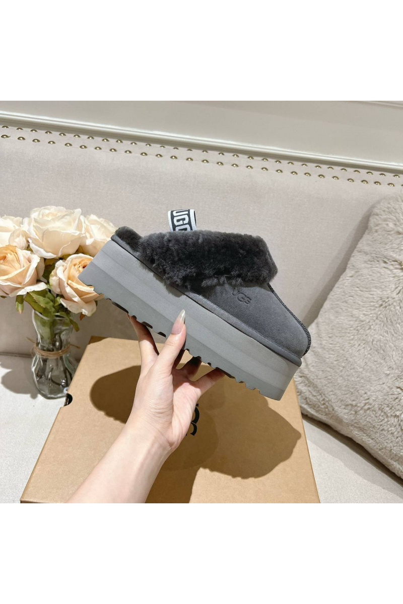 UGG Замшевые женские слиперы с мехом Funkette Platform