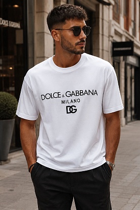 Белая футболка Milano logo-embroidered