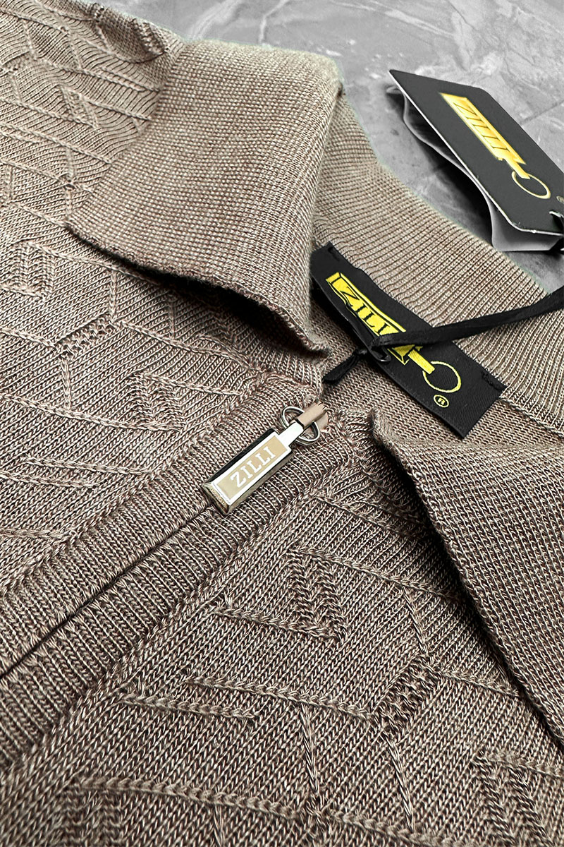 Zilli Поло с длинным рукавом zip-up - Beige