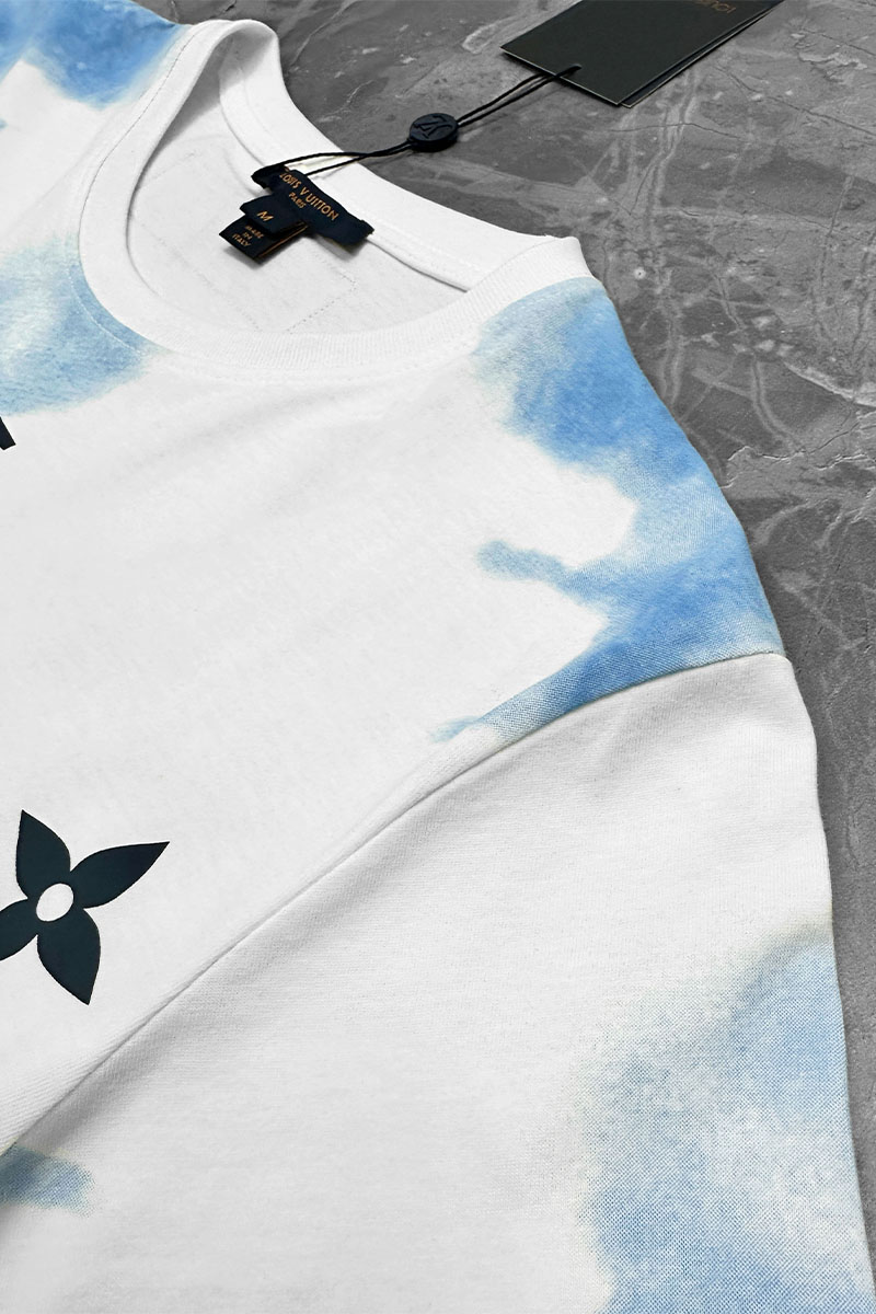 Lоuis Vuittоn Мужская футболка Monogram tie-dye - White