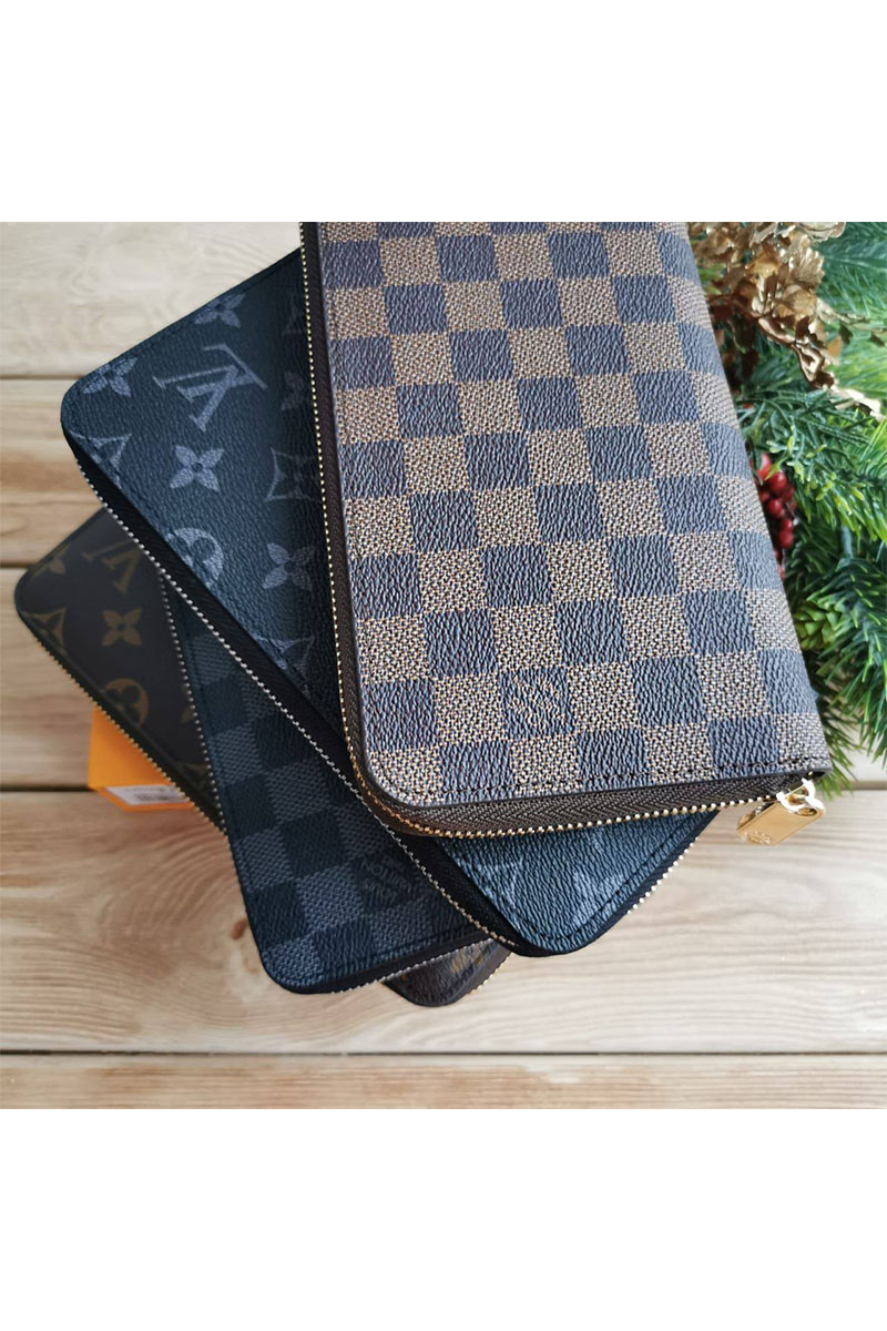 Lоuis Vuittоn Кожаное портмоне Damier 21x12 см