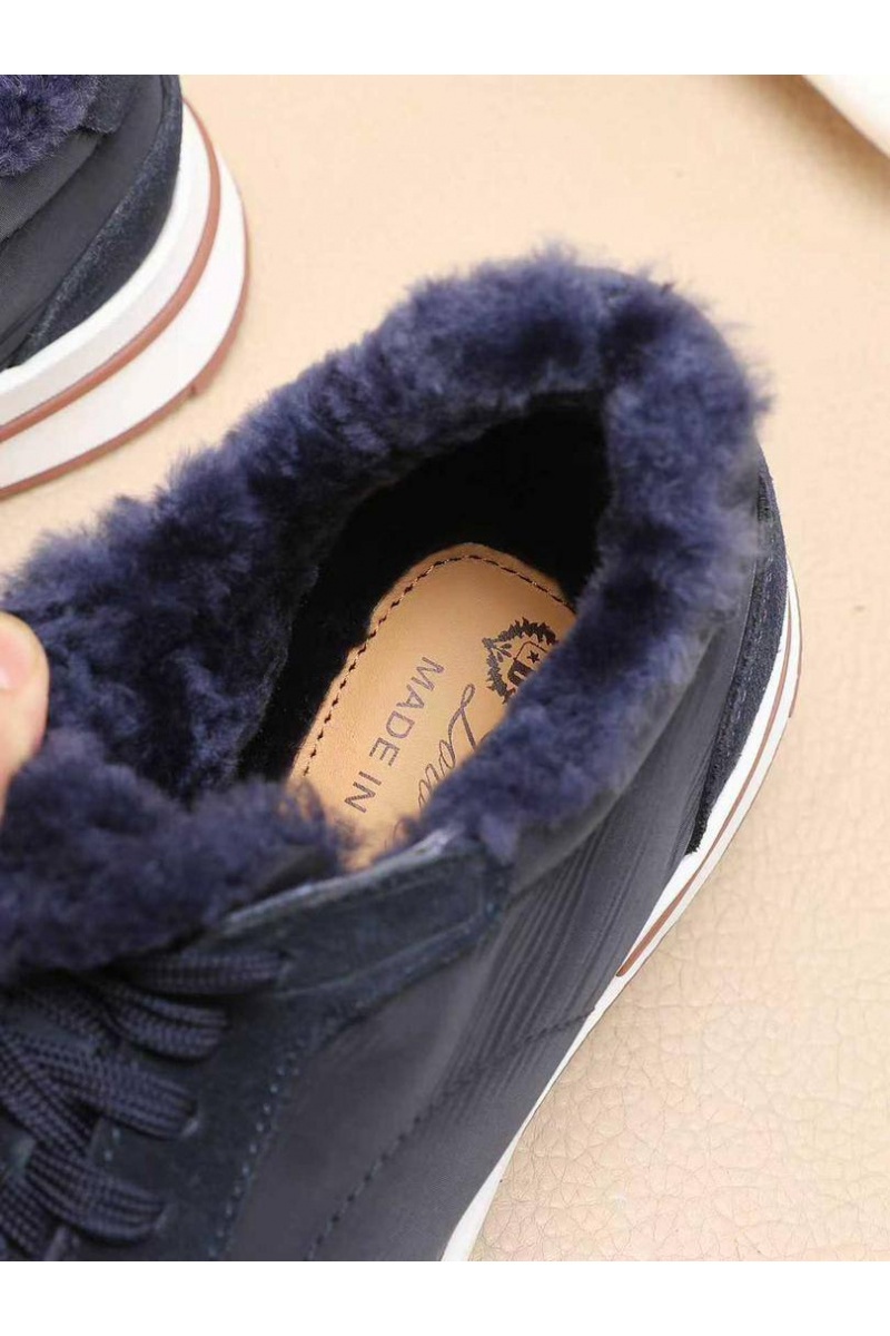 Loro Piana Кроссовки с мехом Week End Walk Evo 