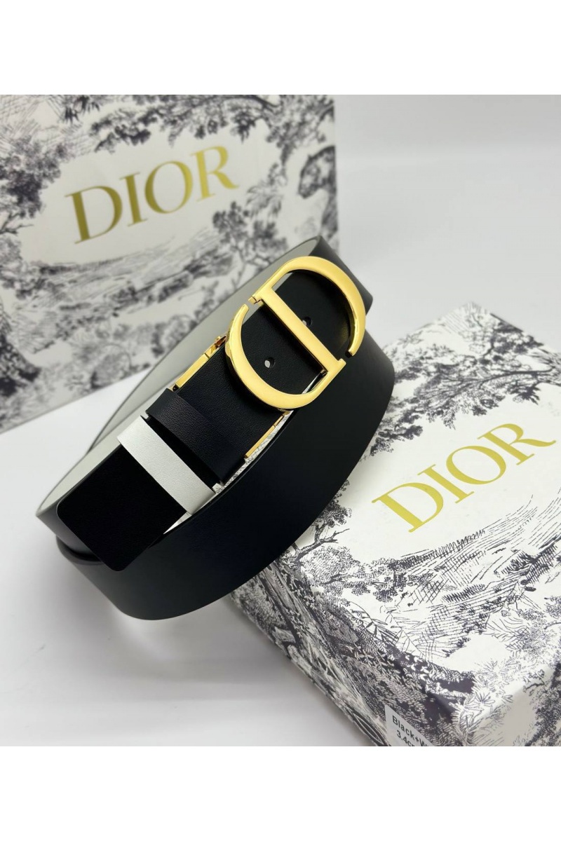 Dior Женский двусторонний ремень Montaigne (ширина 3 см, длина 80 / 85 / 90 см)