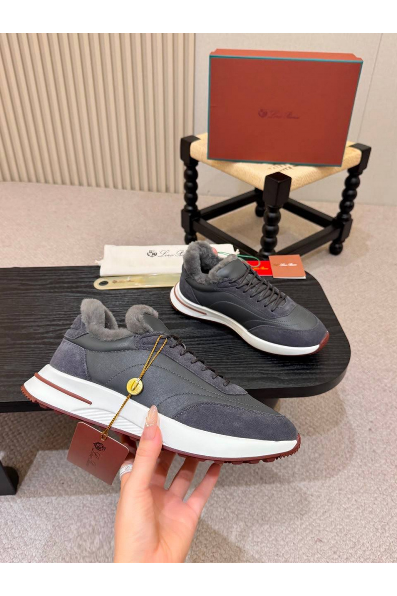Loro Piana Кроссовки с мехом Week End Walk Evo premium