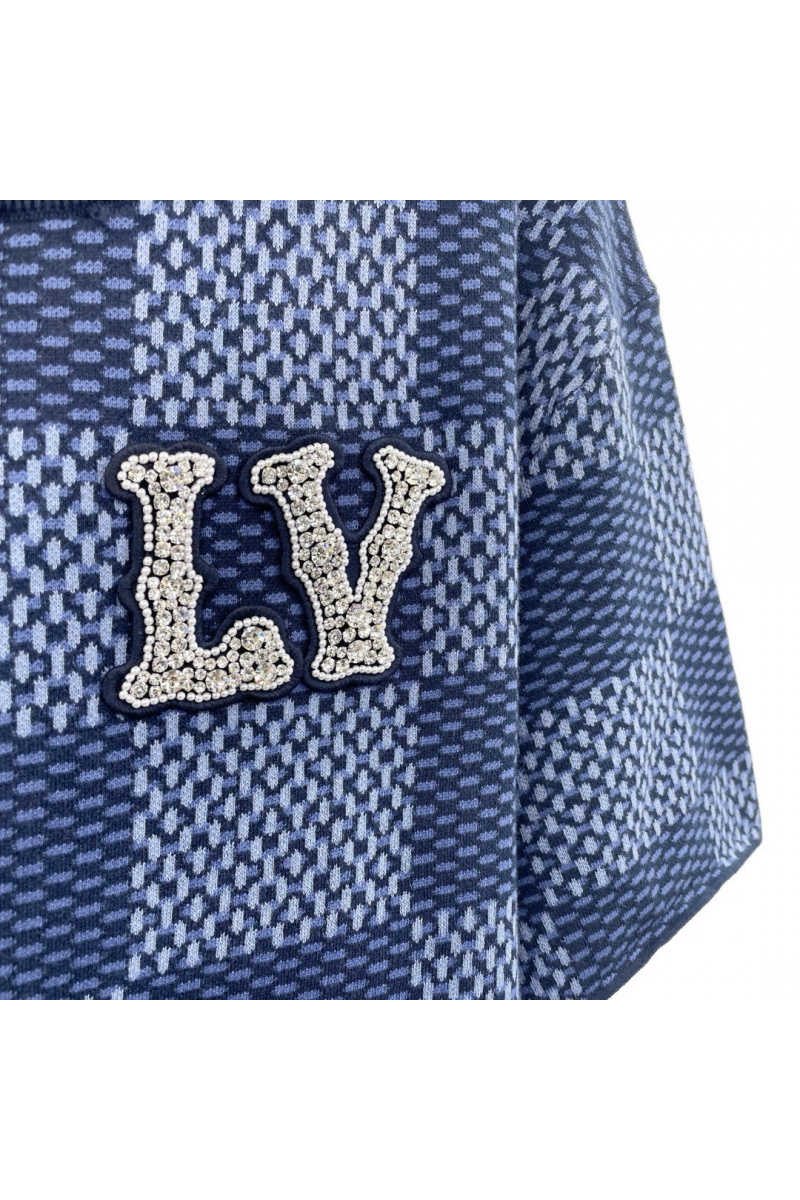 Lоuis Vuittоn Оверсайз футболка Premium crystal logo-patch 
