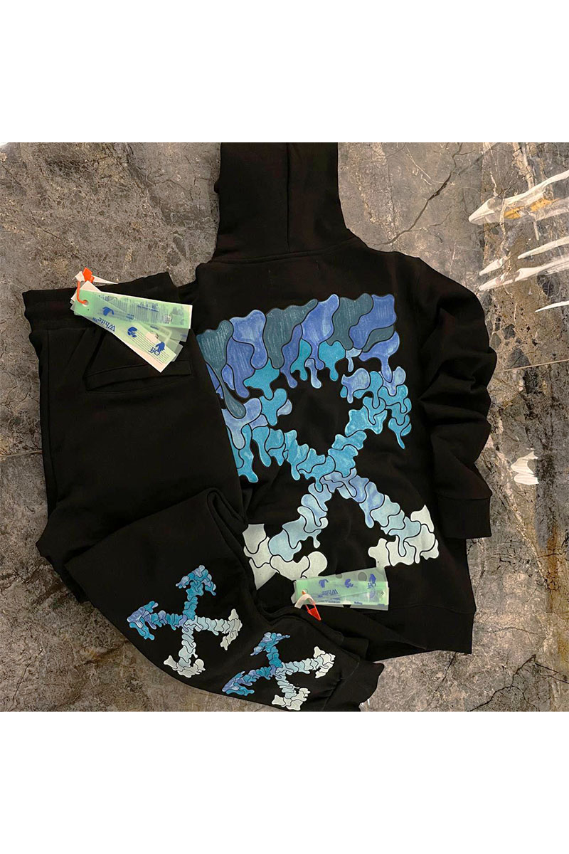 Off-White Мужская чёрная кофта Blue Marker