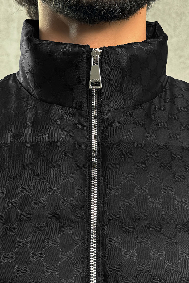 Gucci Мужской чёрный жилет GG monogram