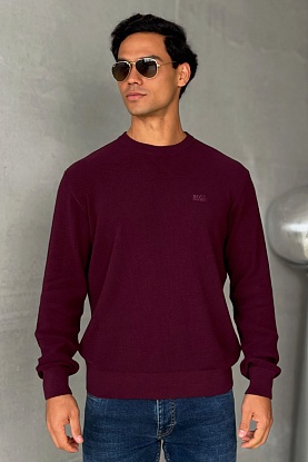 Мужской джемпер бордового цвета logo-embroidered