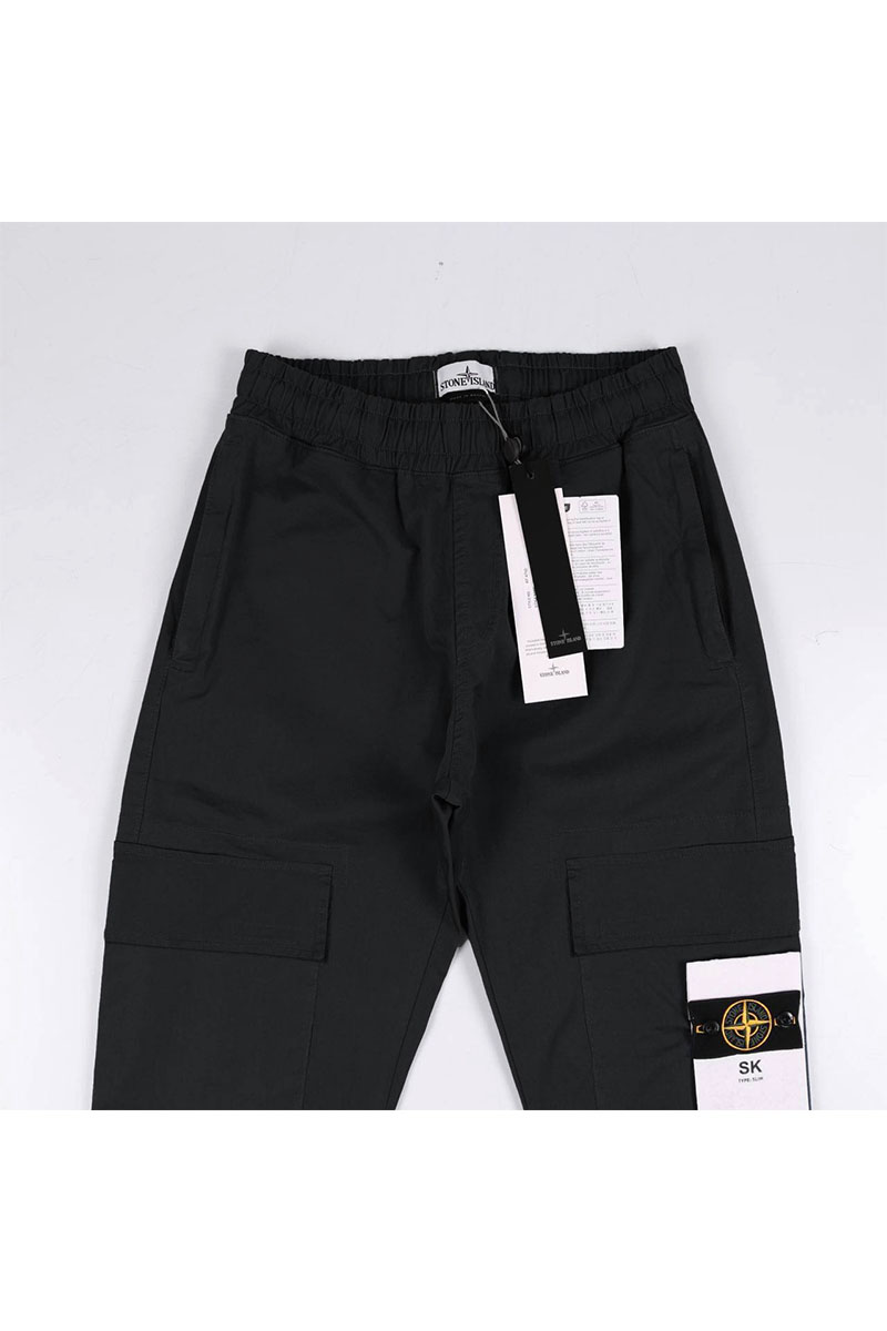 Stone Island Мужские тёмно-серые джоггеры с патчем