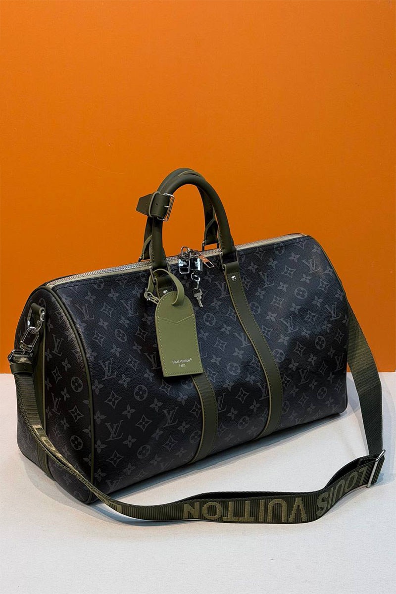 Lоuis Vuittоn Кожаная дорожная сумка Keepall Bandouliere premium 45x27x20 см