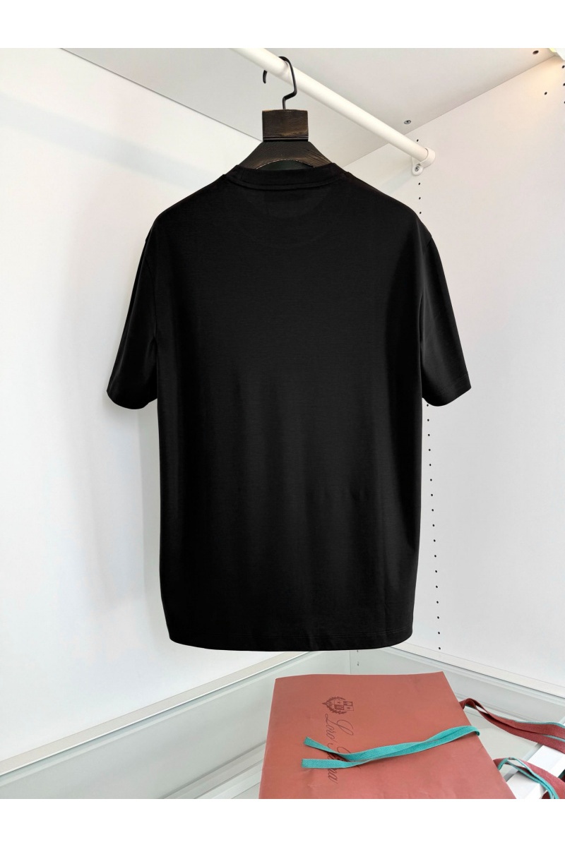 Loro Piana Мужская чёрная футболка premium