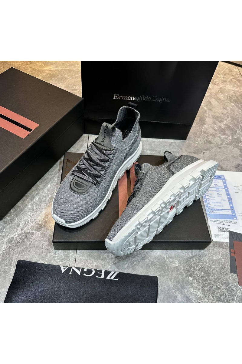 Zegna Мужские текстильные кроссовки 