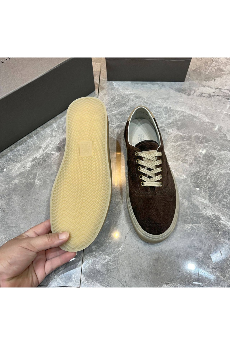 Brunеllо Сuсinеlli Замшевые кеды Sail low-top - Brown