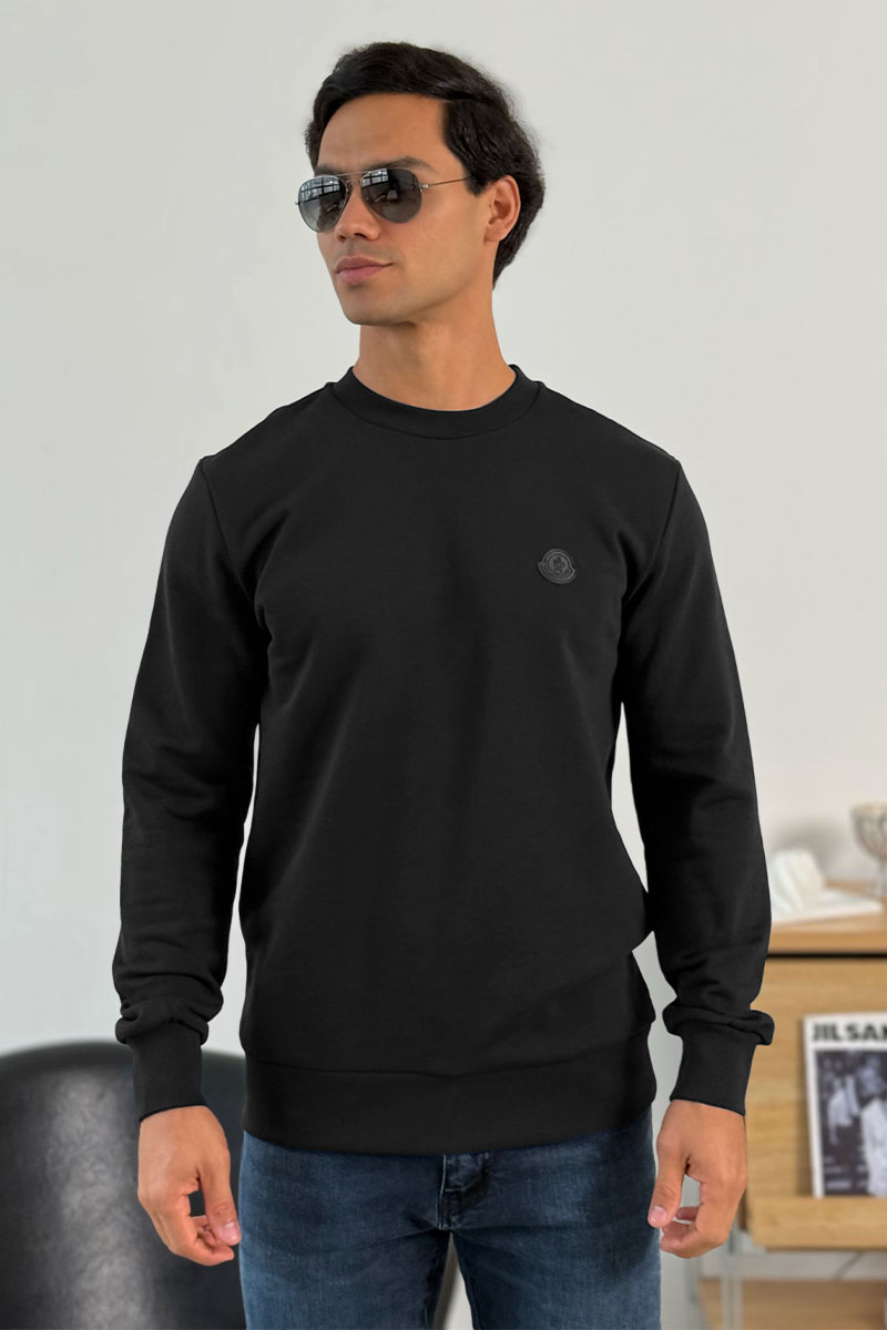 Moncler Мужской чёрный свитшот logo-print