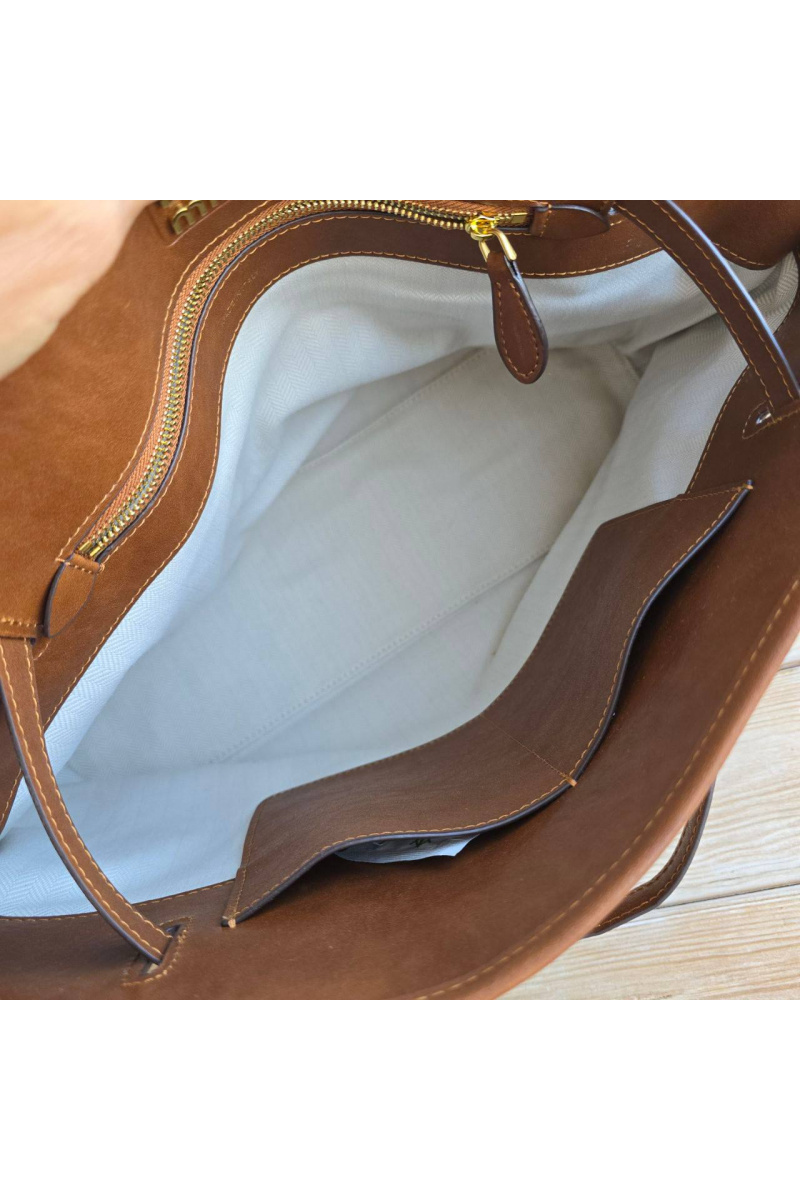 MIU MIU Женская кожаная сумка Aventure nappa 42x29 см - Brown