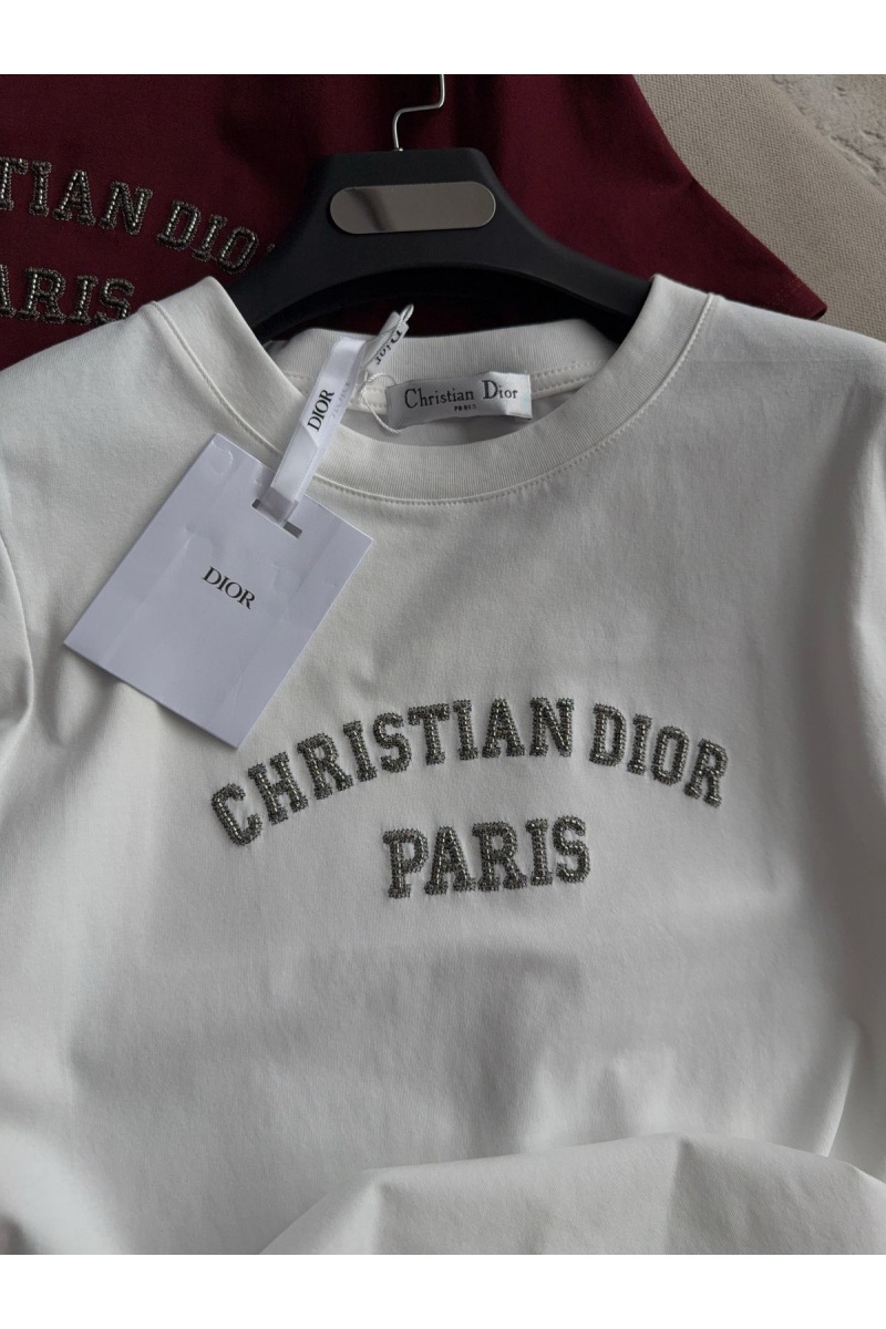Dior Женская футболка белого цвета 