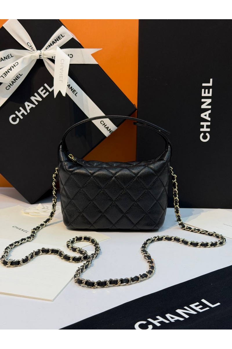 Chаnеl Кожаная сумка premium 18x12x6 см