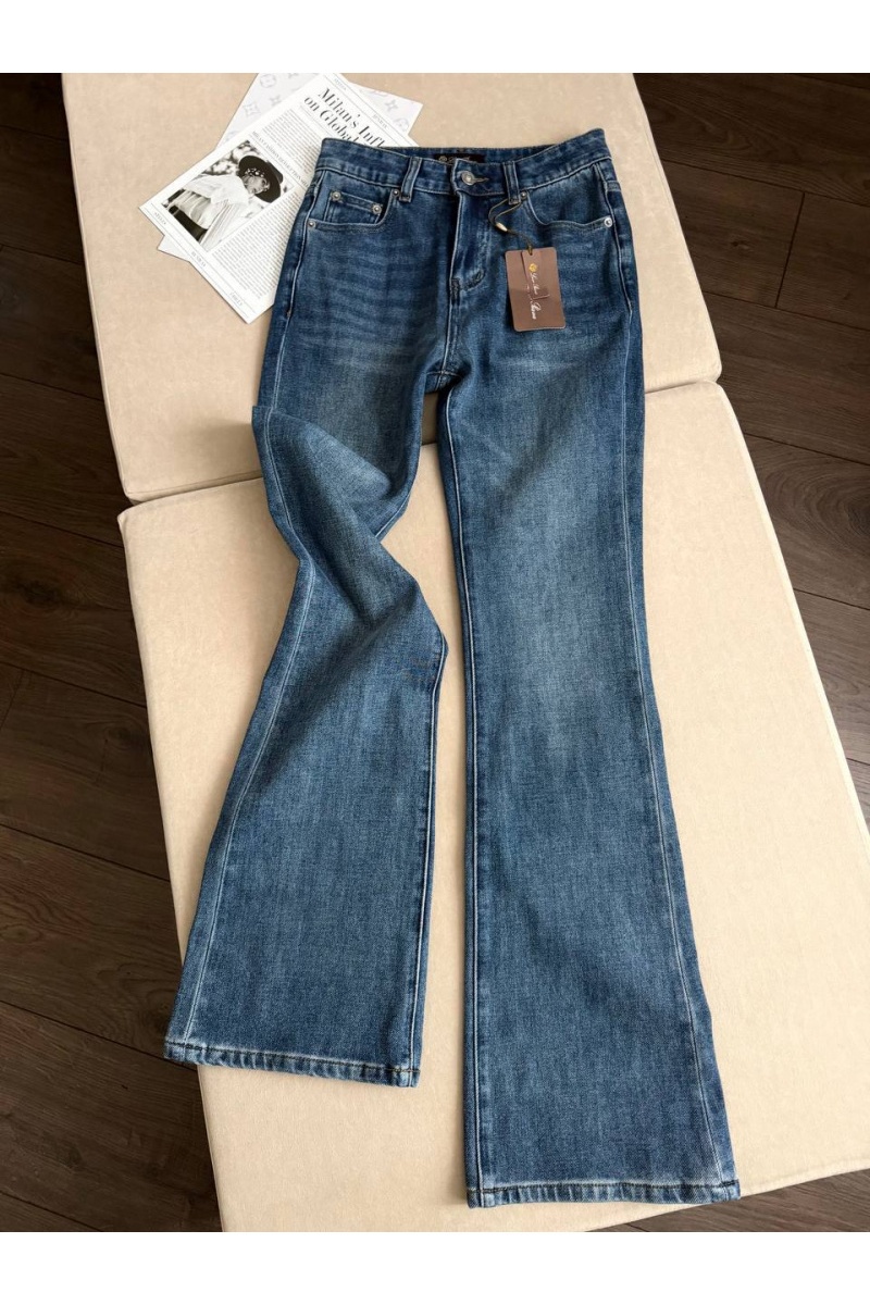 Loro Piana Синие женские джинсы клёш  premium