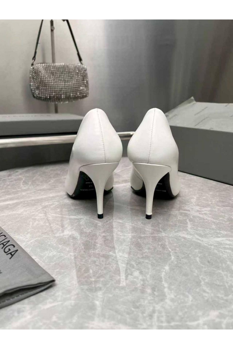 Balenciaga Женские кожаные туфли на каблуке premium