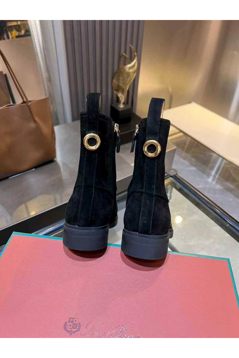 Loro Piana Женские замшевые сапоги premium - Black