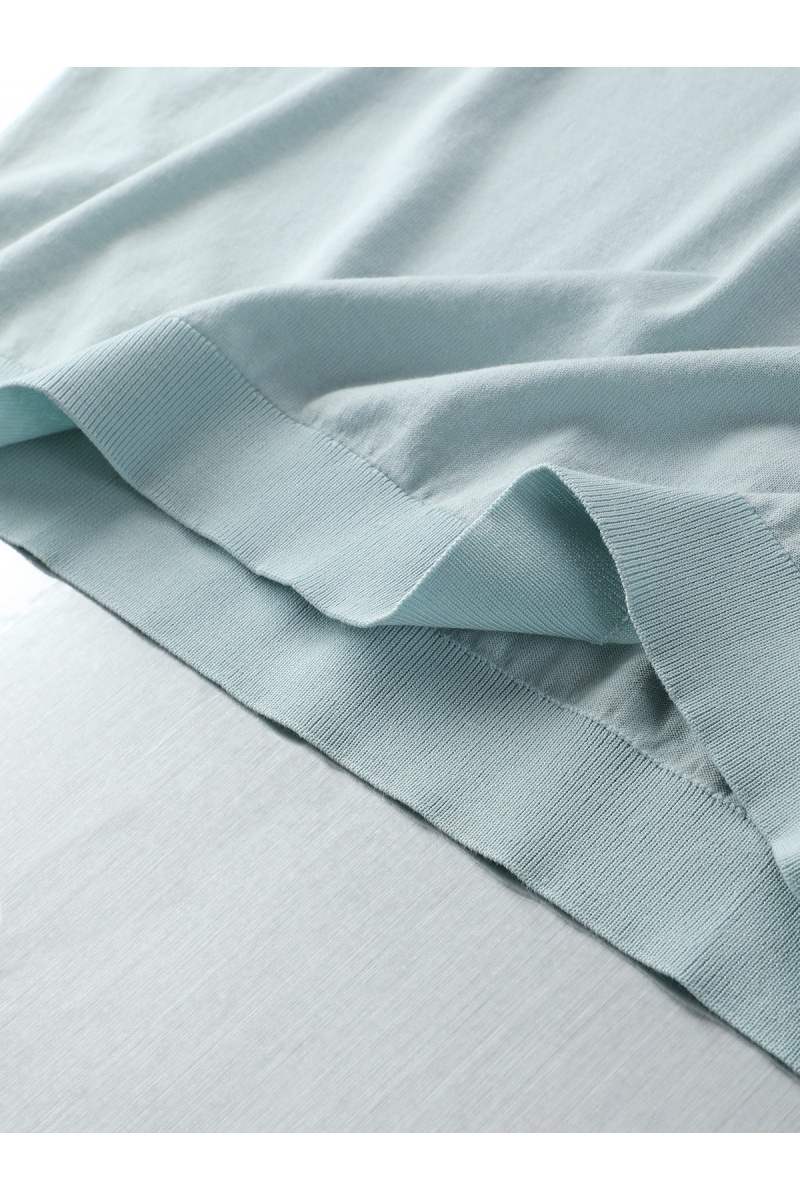 Kiton Мужское поло голубого цвета premium