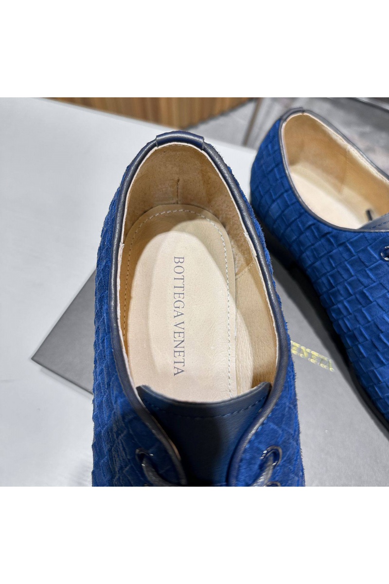 Bottega Veneta Мужские замшевые ботинки Intrecciato - Navy