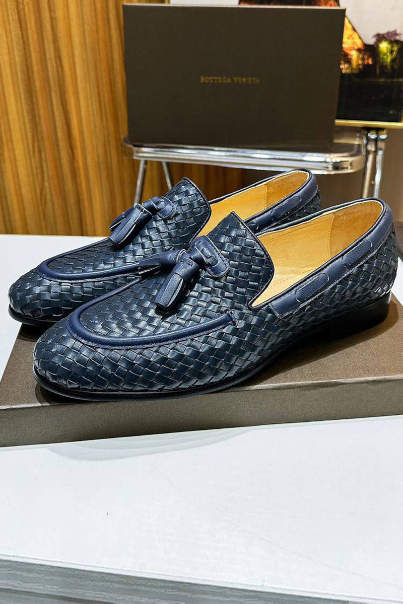 Bоttеgа Vеnеtа Мужские кожаные лоферы Intrecciato - Navy