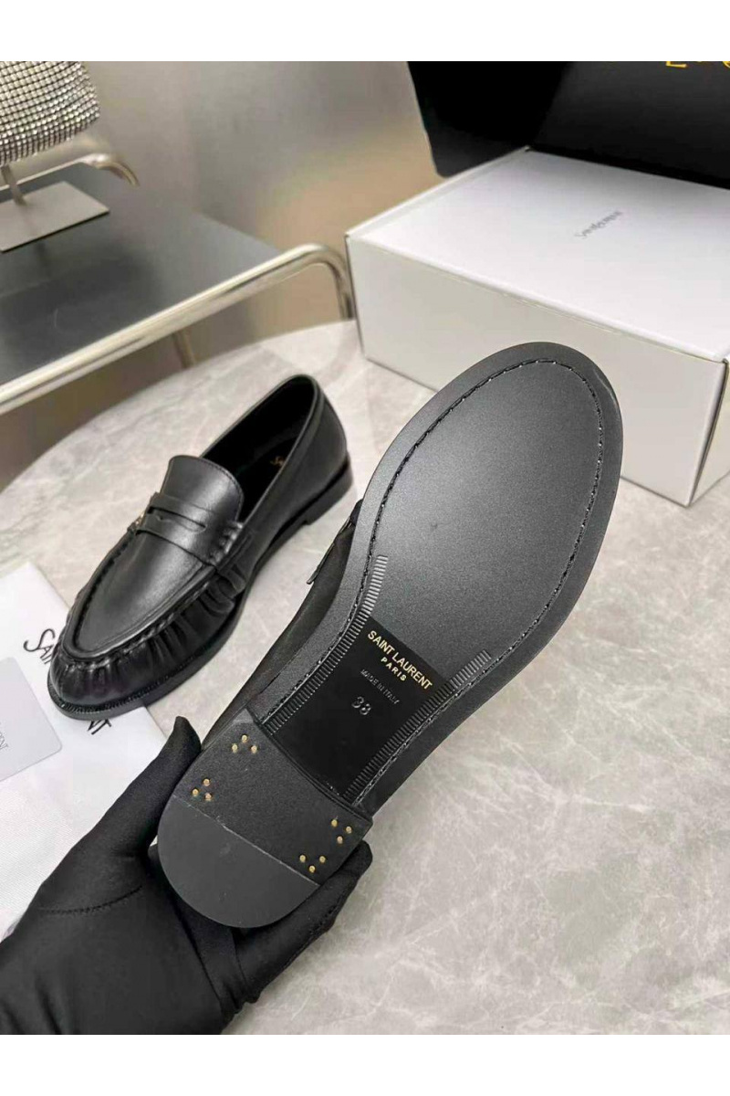 Yves Saint Laurent Женские кожаные лоферы premium