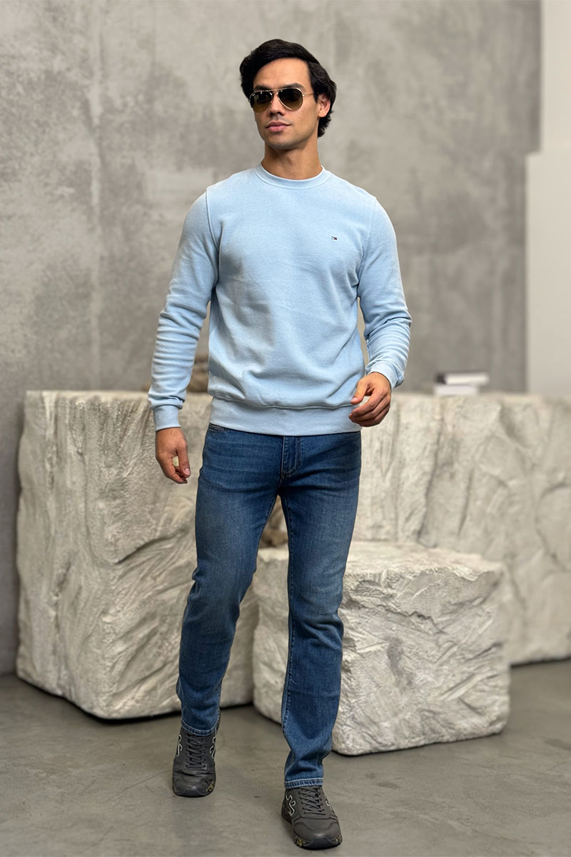 Tommy Hilfiger Мужской свитшот голубого цвета 