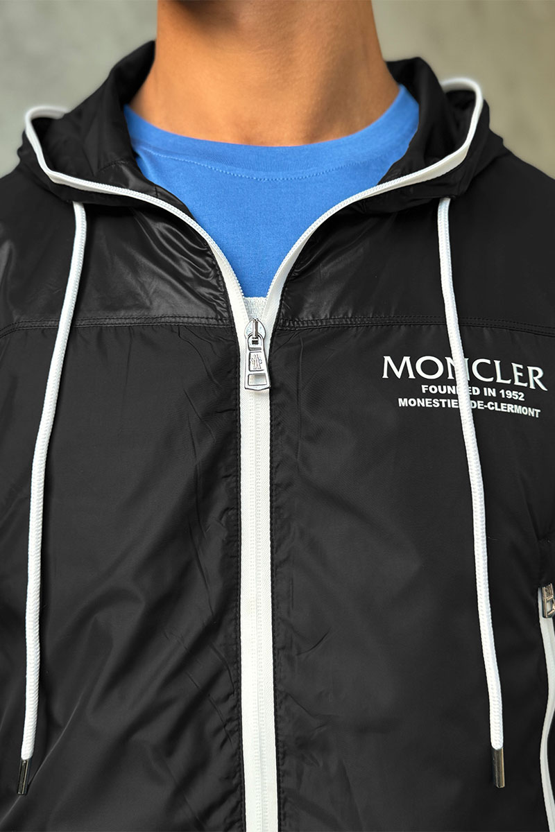 Moncler Мужская чёрная ветровка Vaugirard