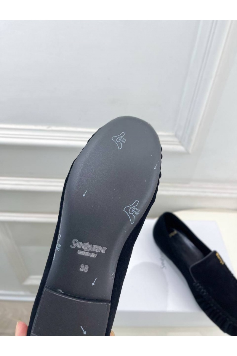 Yves Saint Laurent Женские замшевые лоферы premium