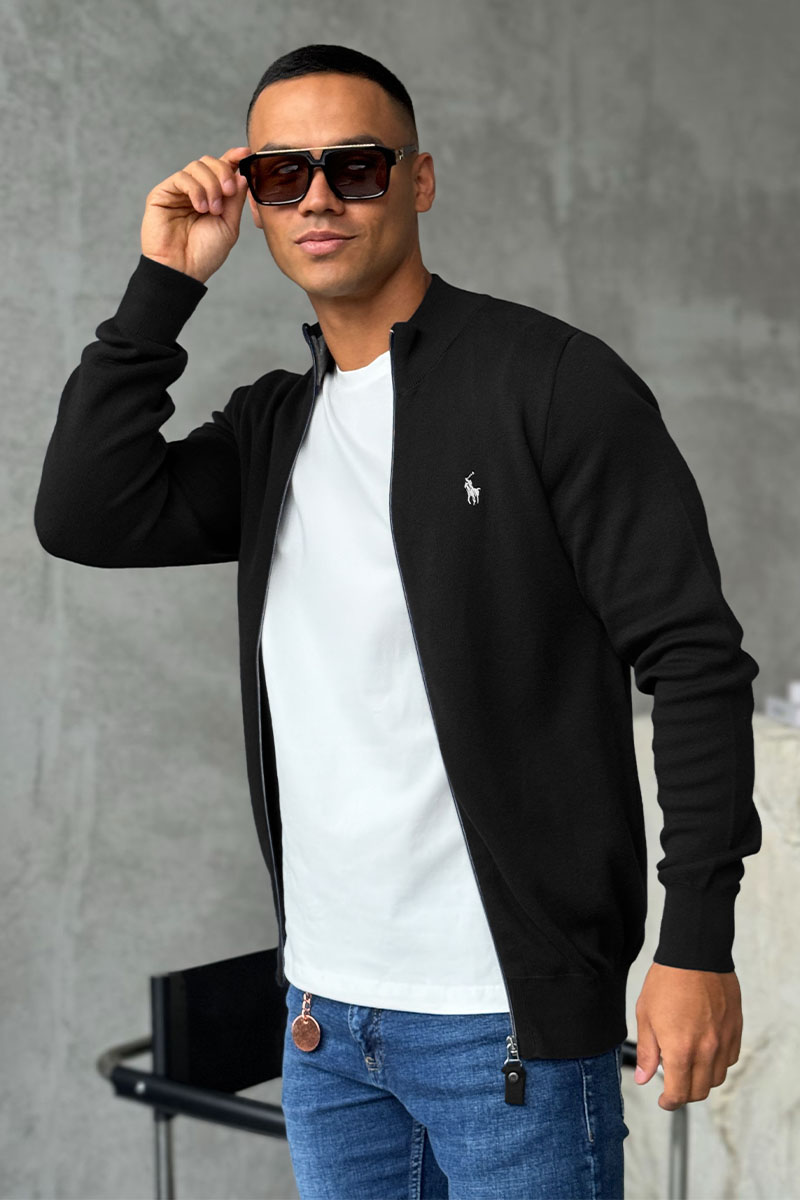 Polo Ralph Lauren Мужская чёрная кофта pony-embroidered 