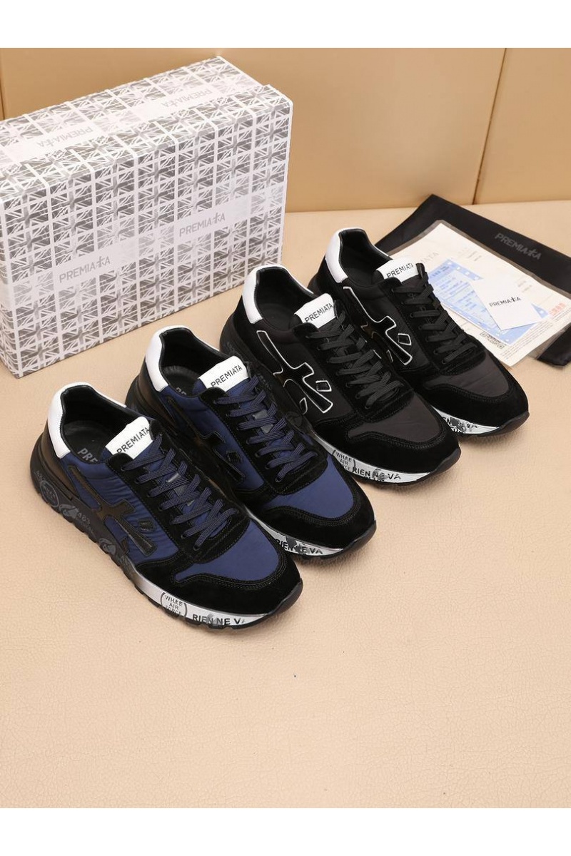 Premiata Комбинированные кроссовки Mick - Black