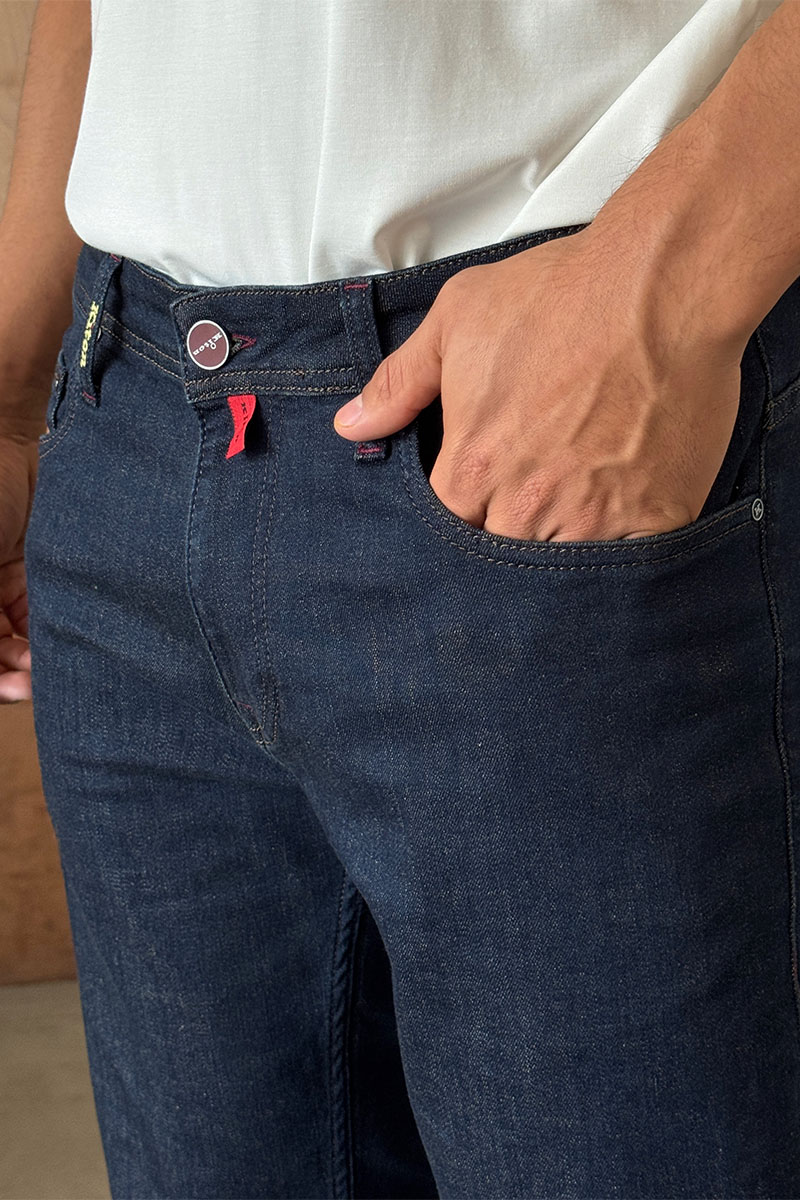 Kiton Мужские тёмно-синие джинсы 