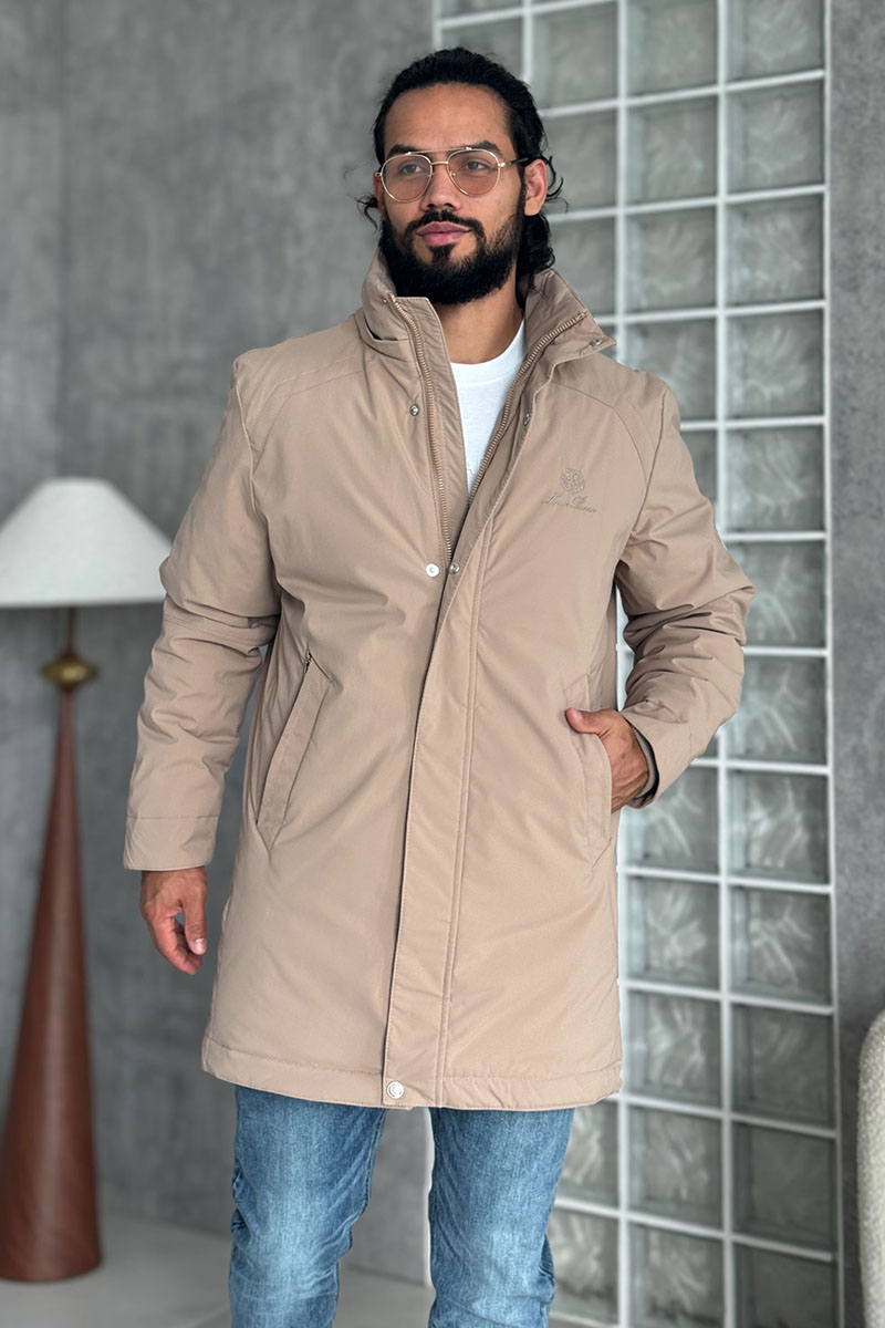 Loro Piana Мужская парка бежевого цвета