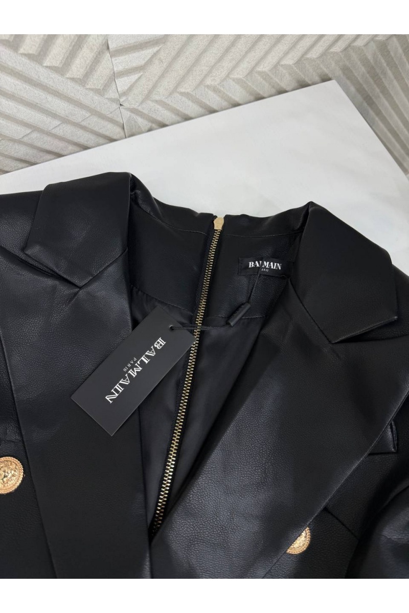 Balmain Чёрное женское платье-пиджак 