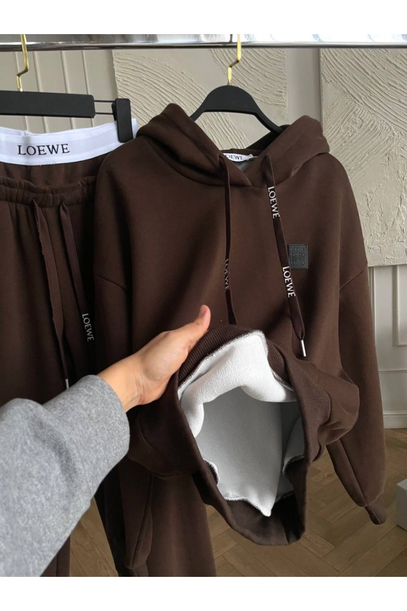 Loewe Женский костюм тройка на флисе Premium - Chocolate