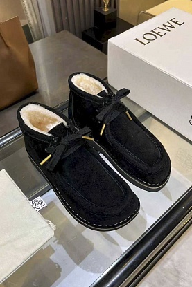 Женские ботинки с мехом premium - Black