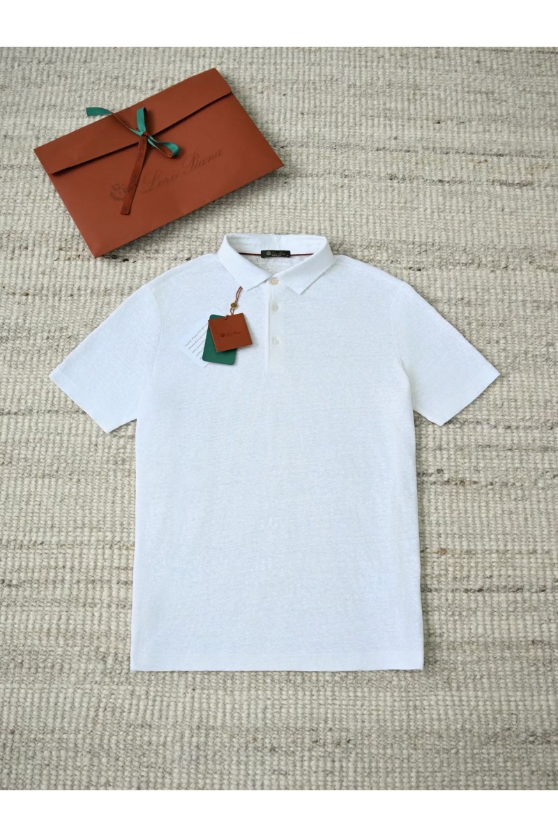 Loro Piana Мужское белое поло premium