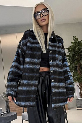 Женская утеплённая рубашка в клетку Premium